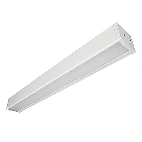 Wall Mount Up & Down Light, Rectangular Profile, 48", 2 Rows Uplight, 2 Rows Downlight, 97W, 9600 Lumens, Divider, Front Baffle, 0-10V Dimming