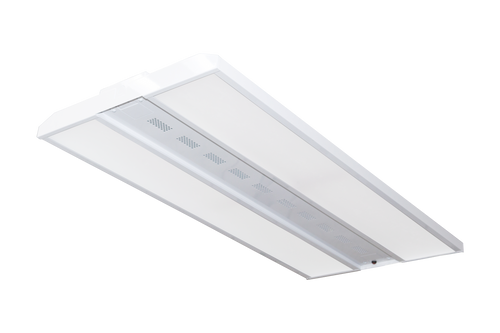 Commercial LED Highbay, Frosted Diffuser, 23"W x 48"L, 375W, 0-10V Dimming, White Finish, 5000K