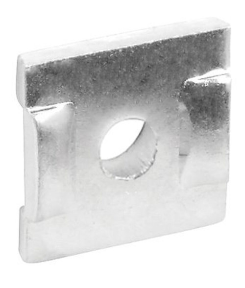 Notched Square Strut Washer, 3/8" Bolt, Plated Steel, 1-5/8"