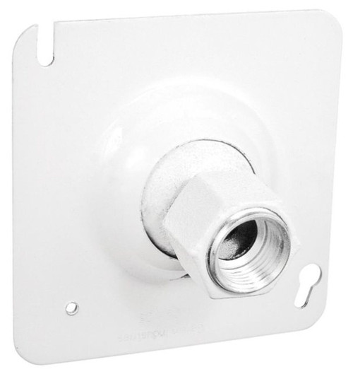 4 Inch Square Swivel Fixture Hanger, 1/2 Inch - 3/4 Inch - White