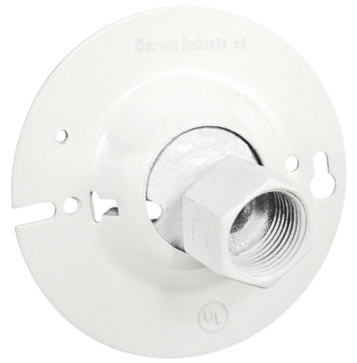 4IN Round Swivel Fixture Hanger, 1/2IN-3/4IN - White