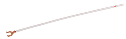 Pigtail, Stranded Wire, Spade Terminal/Stripped, White, #14AWG, 8"