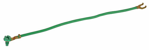 Pigtail, Grounding, Ground Screw/Spade Terminal, Green, #14AWG, 8"