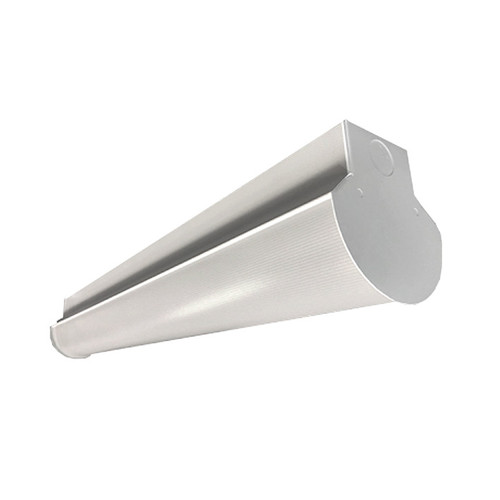 LED Linear Contoured Strip, Surface or Pendant Mount, 48" Length, 28W, Dimmable, White Finish