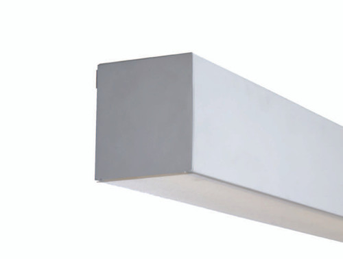 LED Pendant Mount Linear 6" X 6", 72", 24W, Dimmable, Multiple CCT Options, White Finish