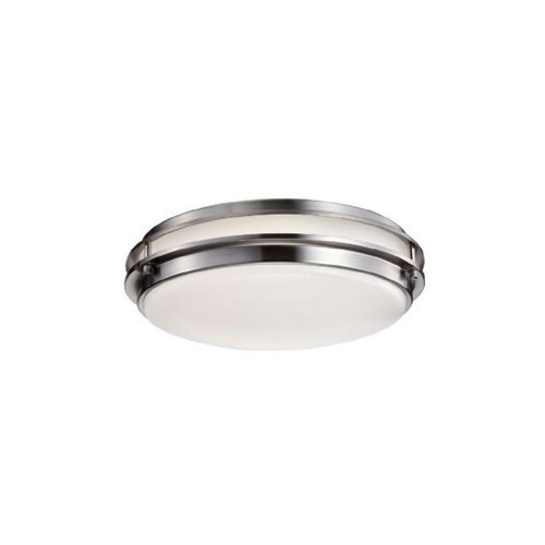 LED Close to Ceiling Light, 16" Diameter, Satin Nickel, 3000K-4000K, 2600 Lumens, Dimmable