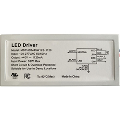 45W LED Power Supply, Dimmable, 12V Output