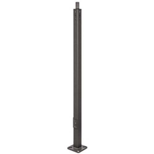 20 Foot Aluminum 4 Inch Square Light Pole, 125W, Direct Burial, Twin Arms