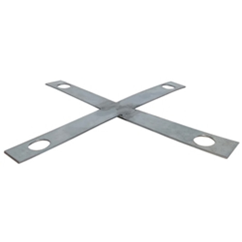 Cross Screw Positioning Plate, 250mm, Black Matte, for 30 FT Steel Square Light Poles