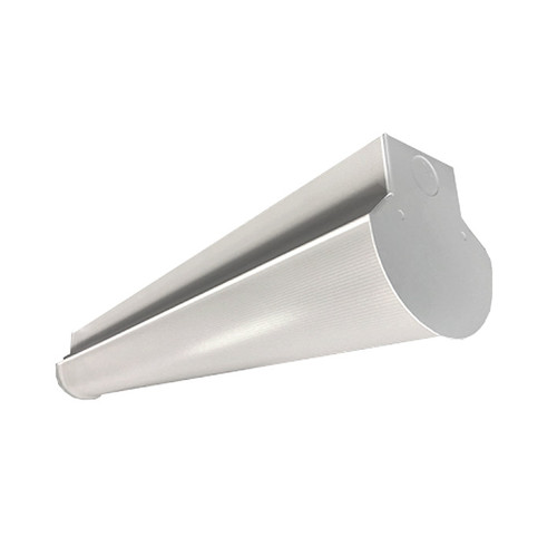 LED Linear Contoured Strip, Surface or Pendant Mount, 24L, 14W, 0-10V Dimming, White Finish