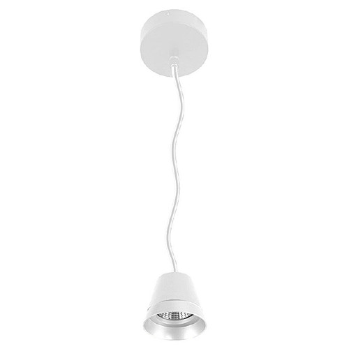 3CCT Cone Pendant, White/Gold Finish, 5FT Adjustable Downrod