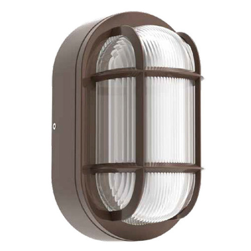 LED Small Non-Cutoff Wall Pack with Photocell, Multi Color Temperature & Multi Power/Wattage (Selectable), Bronze Housing