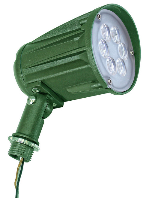 LED Bullet Flood Light, 15 Watts, Green, Knuckle Mount