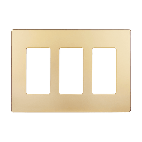 3-Gang Decorator/GFCI Screwless Wall Plate, Gold