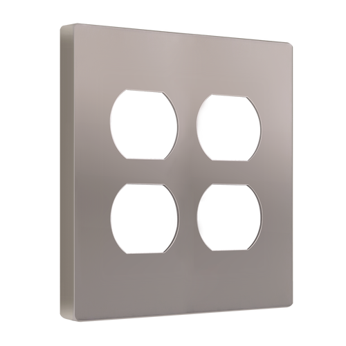 2-Gang Duplex Screwless Wall Plate, Thermoplastic, Various Colors