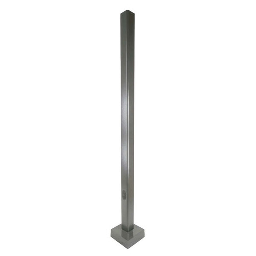 35 Foot Square Steel Light Pole, 6 Inch Wide, 7 Gauge, Dark Bronze