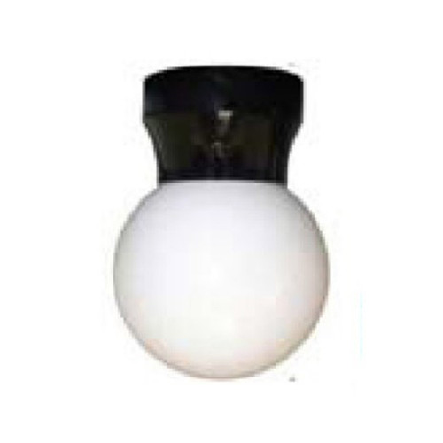 6-Inch LED Ceiling Mount Screw Neck Globe Taper-Incand. Socket & LED Lamp