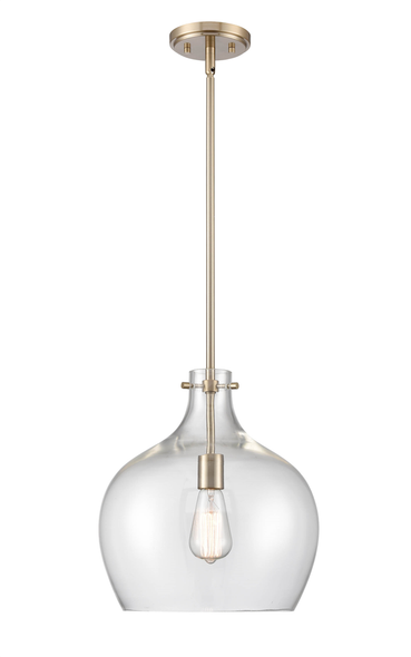 Millennium Lighting 2071 One Light Mini-Pendant, Modern Gold, 1-Light, Medium E27 Base, 100W, 120V, Clear Glass