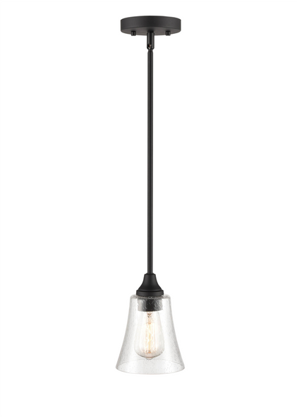 Millennium Lighting Caily One Light Mini-Pendant, Matte Black, 1-Light, Medium (E26) Base, 60W, 120V