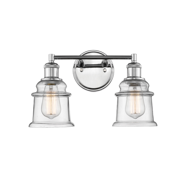 Millennium Lighting 2342 Two Light Vanity, Chrome, 2-Light, Medium (E26) Base, 120V