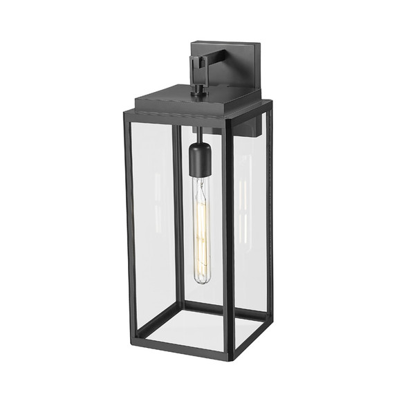 Alpharetta AquaGuard EPMM One Light Outdoor Wall Mount, Powder Coated Black + EPMM Black, 1-Light, Medium E26 Base, 120V, 60W