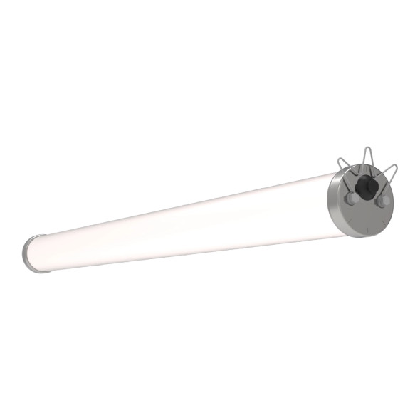 ILP Monsoon Linear Vapor Tight, 4', 8000 Lumens, 120-277V, Polycarbonate Frosted Lens