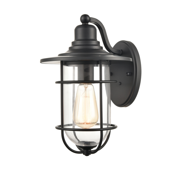 Millennium Lighting 2921 One Light Outdoor Wall Sconce, Powder Coated Black, 1-Light, Medium E26 Base, 120V, Wet Location