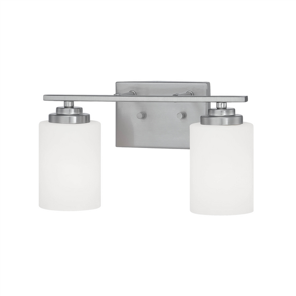Millennium Lighting 3182 Two Light Vanity, Satin Nickel, 2-Light, Medium (E26) Base, 120V