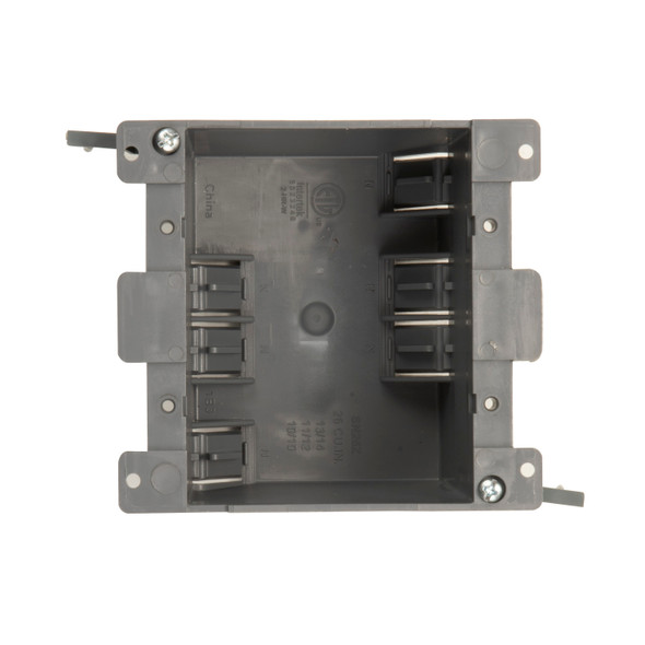 Energetic Lighting EPB-2G25-OLD, 2-Gang, 25cu in, Old Work, Deep Switch/Outlet Box, 6 Integral Tab Knockouts, Rotating Mounting Ears, PVC
