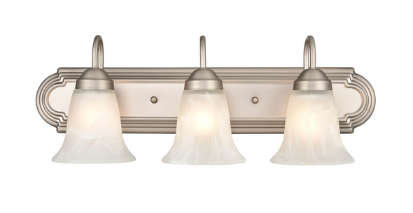 Millennium Lighting 4283 Three Light Vanity, Satin Nickel, 3-Light, Medium (E26) Base, 120V