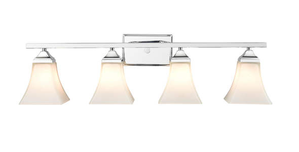 Millennium Lighting 4504 Four Light Vanity, Chrome, 4-Light, Medium (E26) Base, 120V