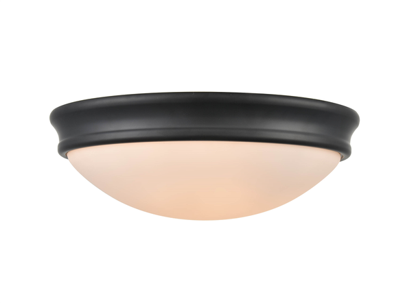 Millennium Lighting 5223 Two Light Flushmount, Matte Black, 2-Light, Medium (E26) Base, 120V