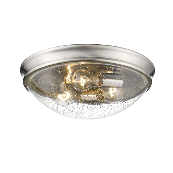 Millennium Lighting 5229 Three Light Flushmount, Brushed Nickel, 3-Light, Medium (E26) Base, 120V