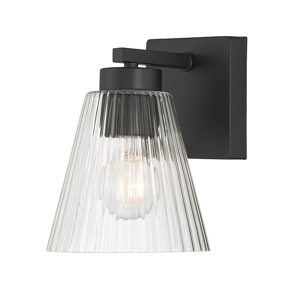 Riville One Light Sconce, Matte Black, 1-Light, Medium E26 Base, 120V, 60W