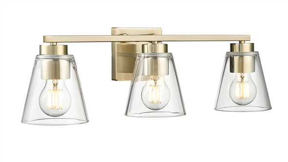 Strayhan Three Light Vanity, Modern Gold, 3-Light, Medium (E26) Base, 120V