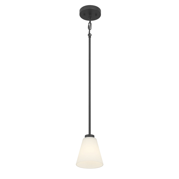 Strayhan One Light Mini-Pendant, Matte Black, 1-Light, Medium (E26) Base, 120V, 60W