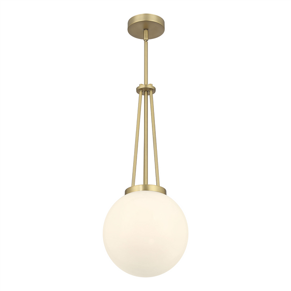 Vellin One Light Pendant, Vintage Gold, 1-Light, E26 Medium Base, 60W, 120V, 10"W x 24"H