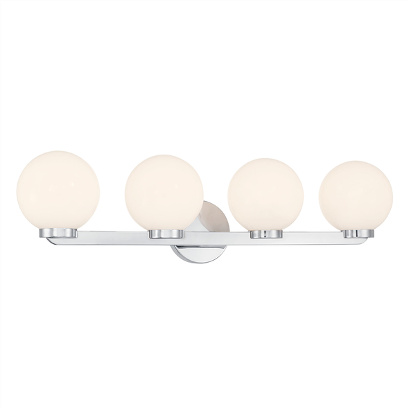 Ardeva Four Light Vanity, Chrome, 4-Light, E12 Candelabra Base, 120V, 160W