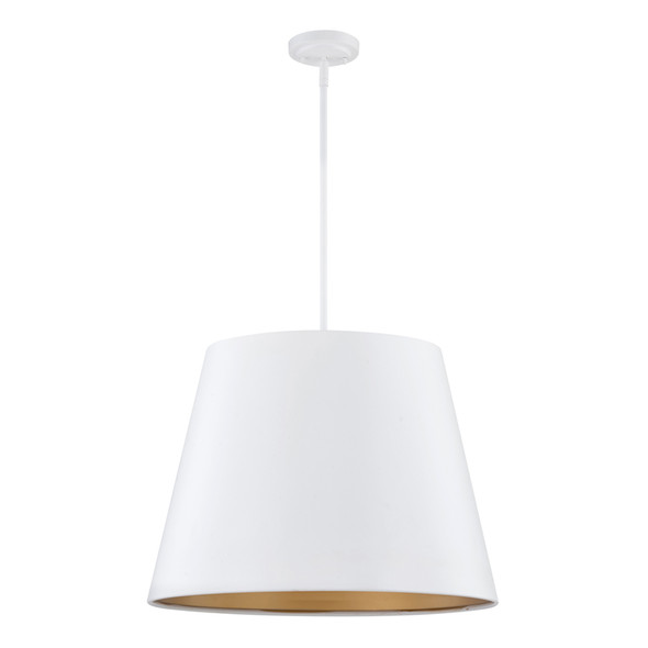 Allson Four Light Pendant, Matte White, 4-Light, E26 Medium Base, 120V, 240W