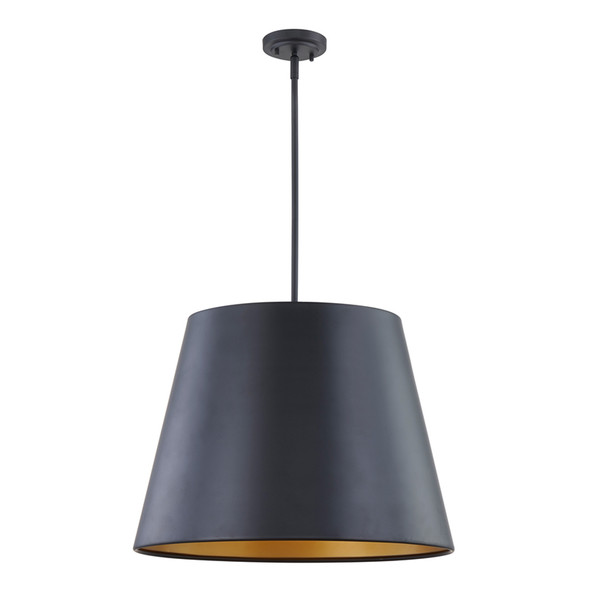 Allson Four Light Pendant, Matte Black, 4-Light, E26 Medium Base, 120V