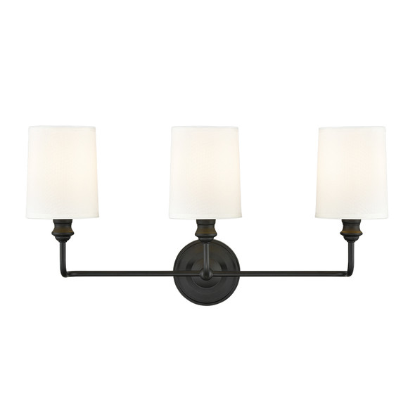 Leena Three Light Vanity, Matte Black, 3-Light, E12 Candelabra Base, 120V