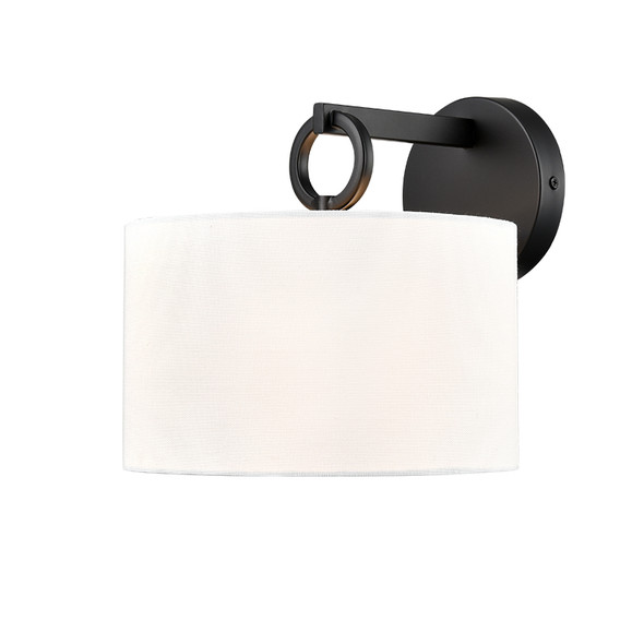 Braxton One Light Sconce, Matte Black, 1-Light, Medium (E26) Base, 120V