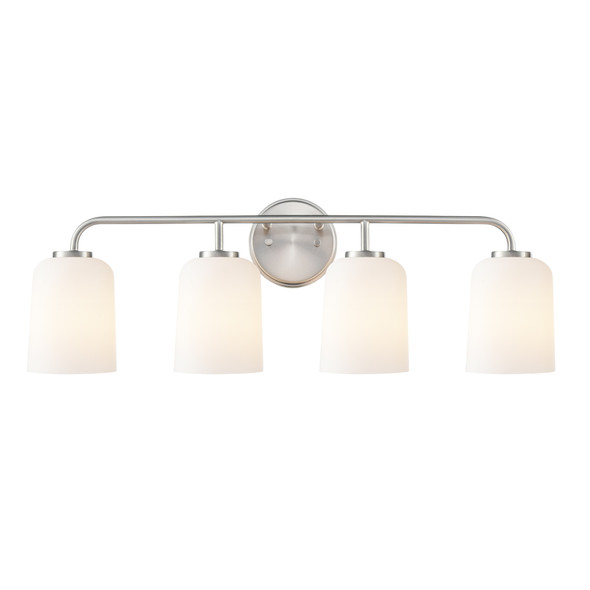 Laphia Four Light Vanity, Brushed Nickel, 4-Light, E26 Medium Base, 120V, 400W