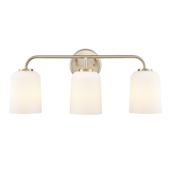 Millennium Lighting Laphia Three Light Vanity, 3-Light, Modern Gold, 22"W, E26 Medium Base, 120V