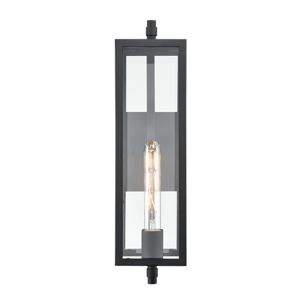 Messi One Light Outdoor Wall Mount, 1-Light, Textured Black, Medium E26 Base, 120V