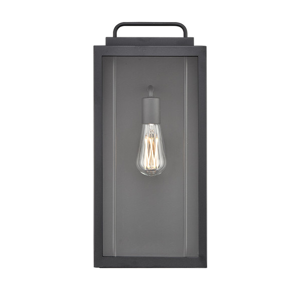 Gallatin One Light Outdoor Wall Mount, 1-Light, Medium E26 Base, 60W, 120V, Textured Black, Clear Glass
