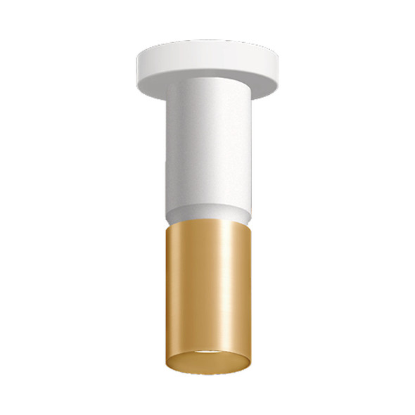 3in X 10inH 2-TONE Cylinder 9/12/15W 3CCT 120-277V DUAL-DIM With Canopy WHITE/GOLD