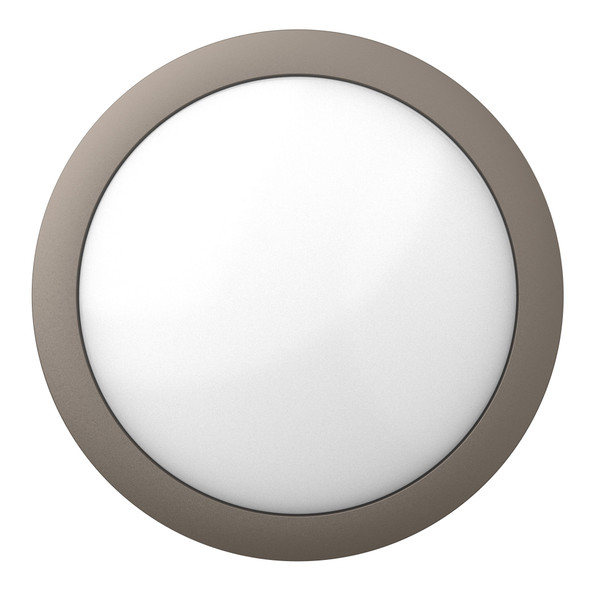 LED 14in Round Flat Bulkhead 36/48/60W 30/40/50K Photocell, Brz