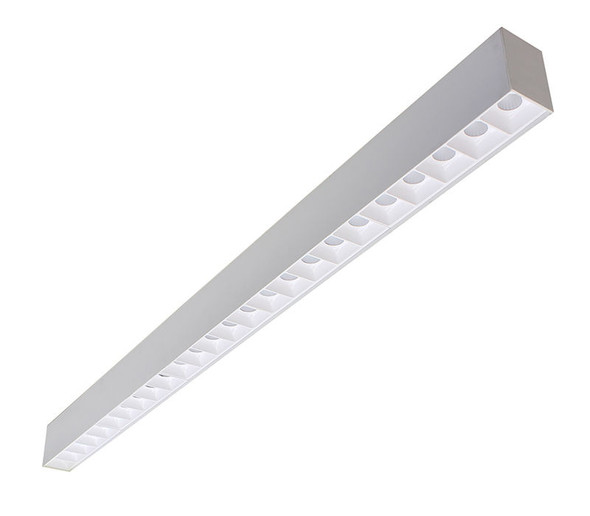 4FT 2in Micro Optic Linear Light, 40W 4000LM 3CCT 35/40/50K, WHT/WHT image 1