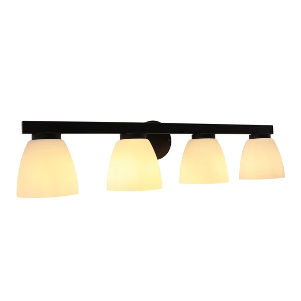 Medium Base A Series Vanity Light 4-LAMP Black